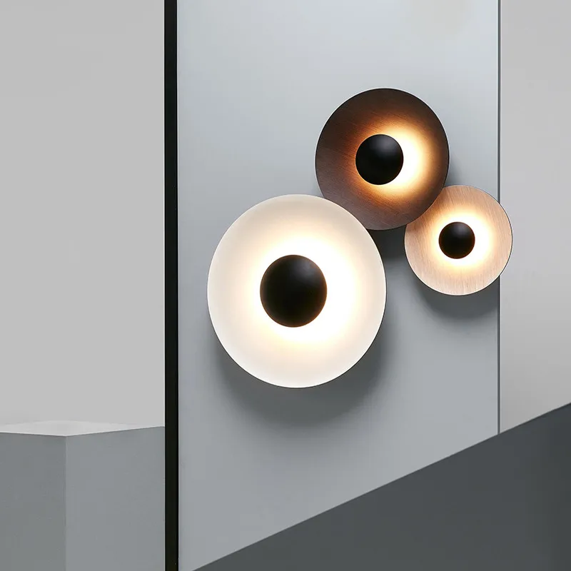 Home Bathroom Lighting Design - Round Nordic Wall Led Lamp Modern