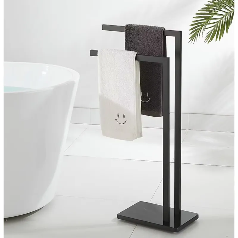 Towel Bar Stainless - Modern High and Low Floor-to-ceiling Stainless