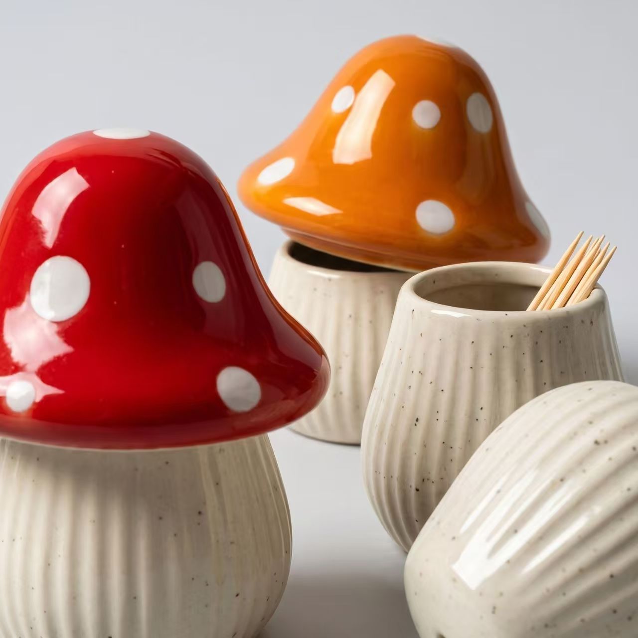 Cartoon Mushroom Ceramic Stora - Home Bathroom Organizer review and price