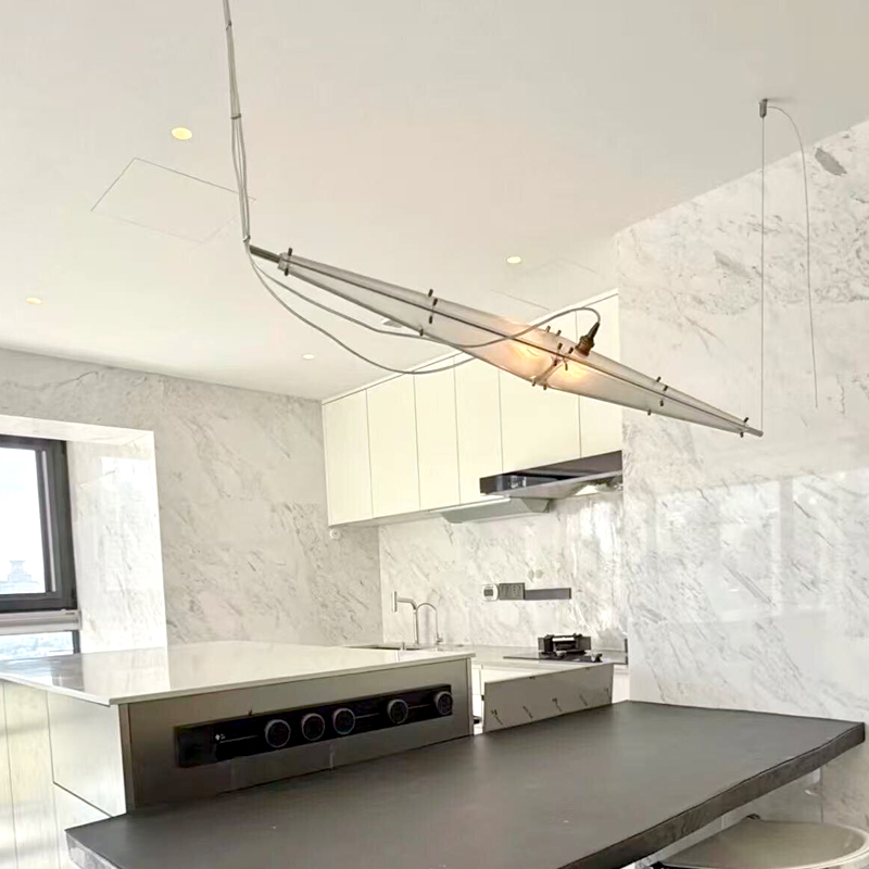 LED Glass Chandelier Minimalis - Home Bathroom Lighting Design review and price