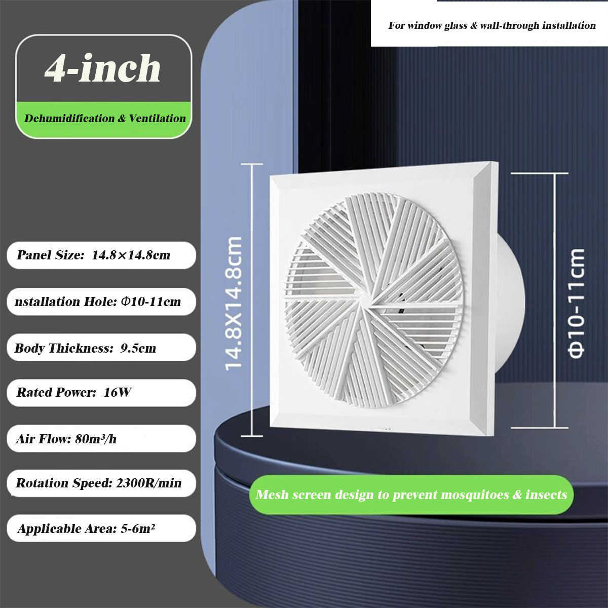4/6/8 Inch Mosquito Proof Wind - Home Bathroom Vent Fans review and price
