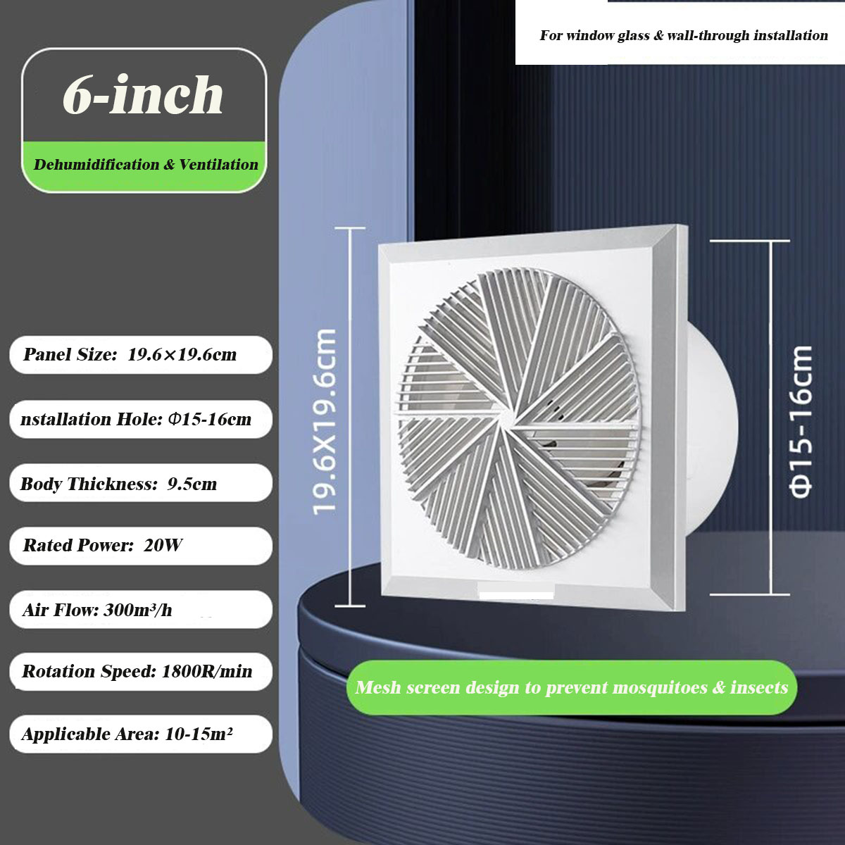 4/6/8 Inch Mosquito Proof Wind - Home Bathroom Vent Fans review and price