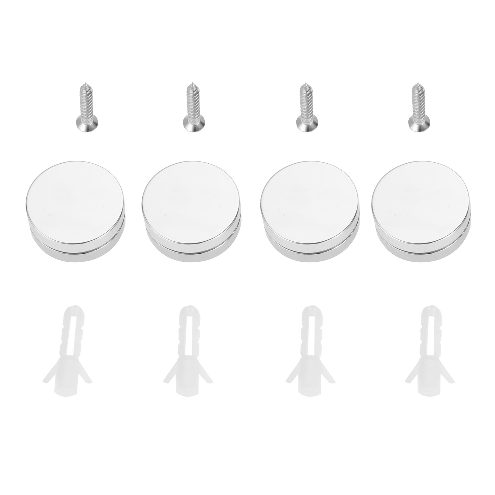 4Pcs 27mm Round Glass Clamp Mi - Home Hardware Bathroom Mirrors review and price