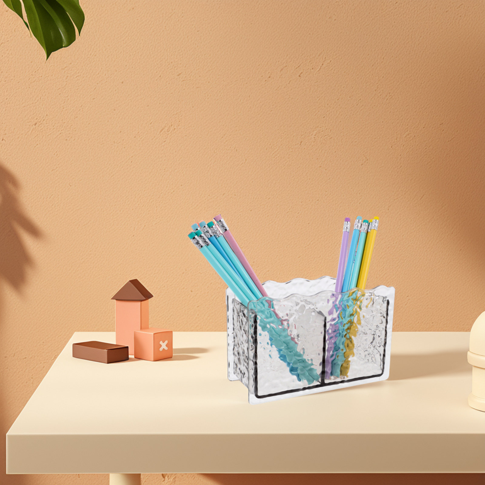 Clear Desk Pen Holder Plastic  - Home Bathroom Organizer review and price