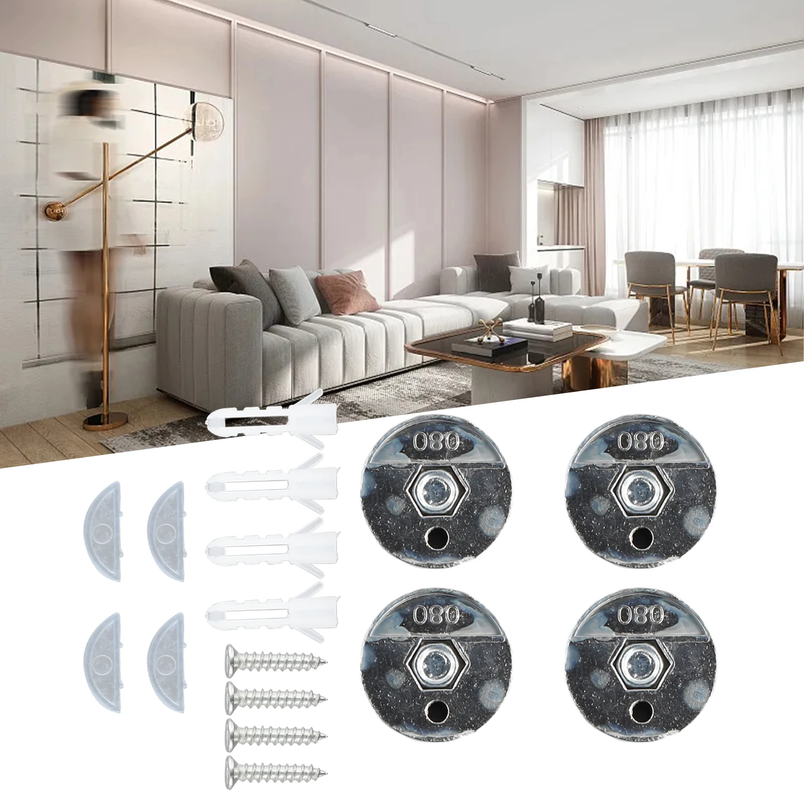 4pcs Glass Mirror Clips Mirror - Home Hardware Bathroom Mirrors review and price
