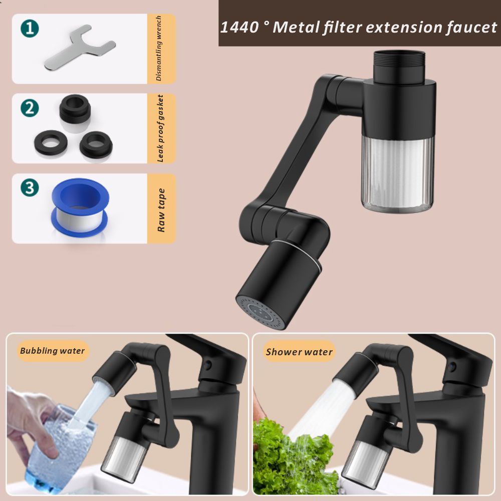 New Black 1440° Rotatable with - Home Bathroom Water Filter review and price