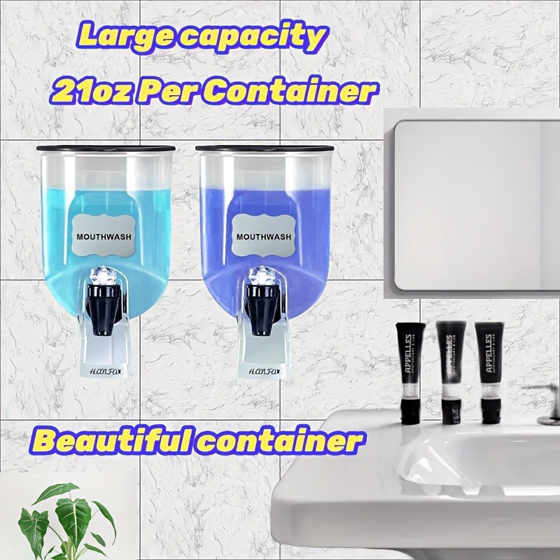 2PCS 600ml Mouthwash Dispenser - Home Bathroom Freshener review and price
