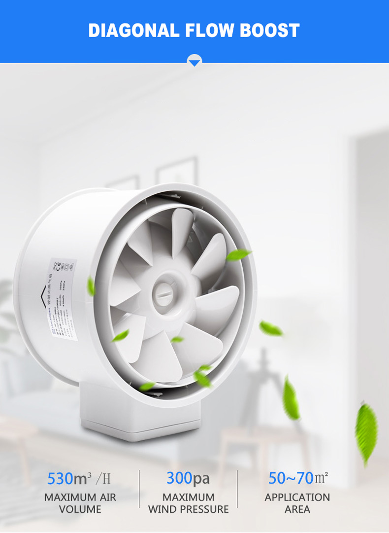 6'' Inline Duct Fan Air Ventil - Home Bathroom Vent Fans review and price