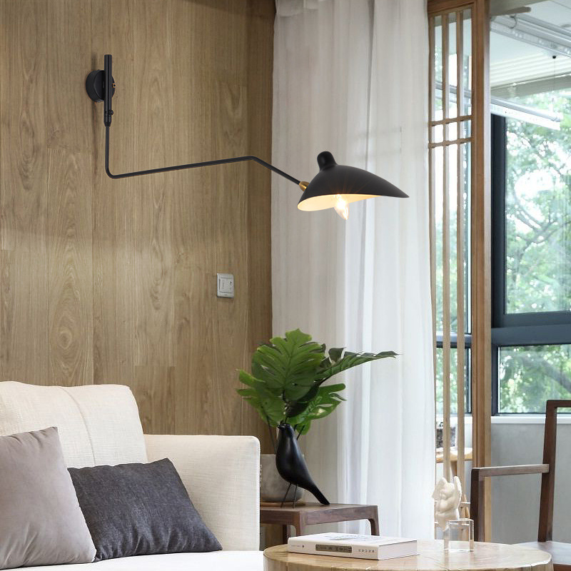 Long Arm Leg Modern Black LED  - Home Bathroom Lighting Design review and price