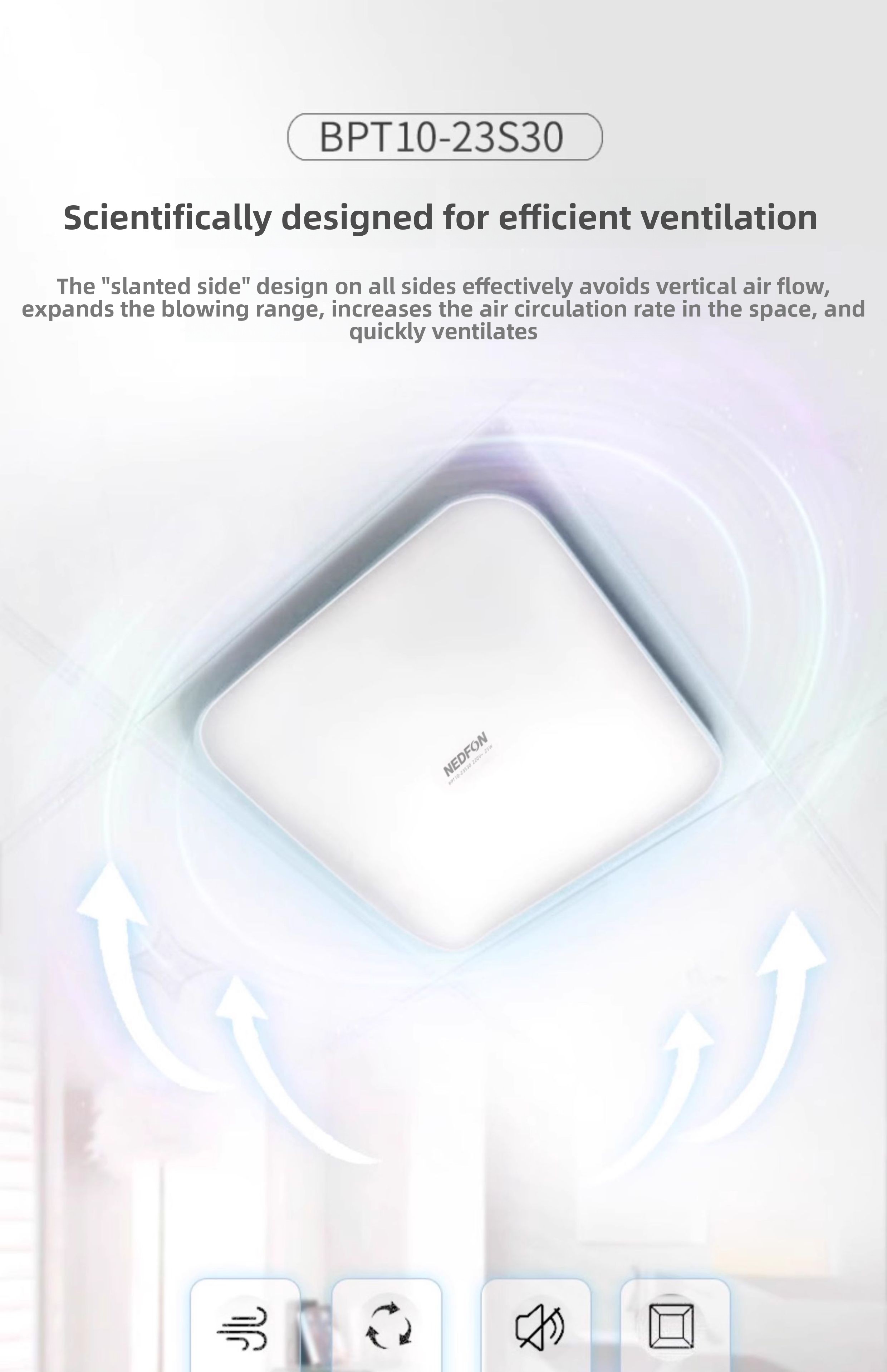 Ultra-thin and powerful integr - Home Bathroom Exhaust Fan review and price