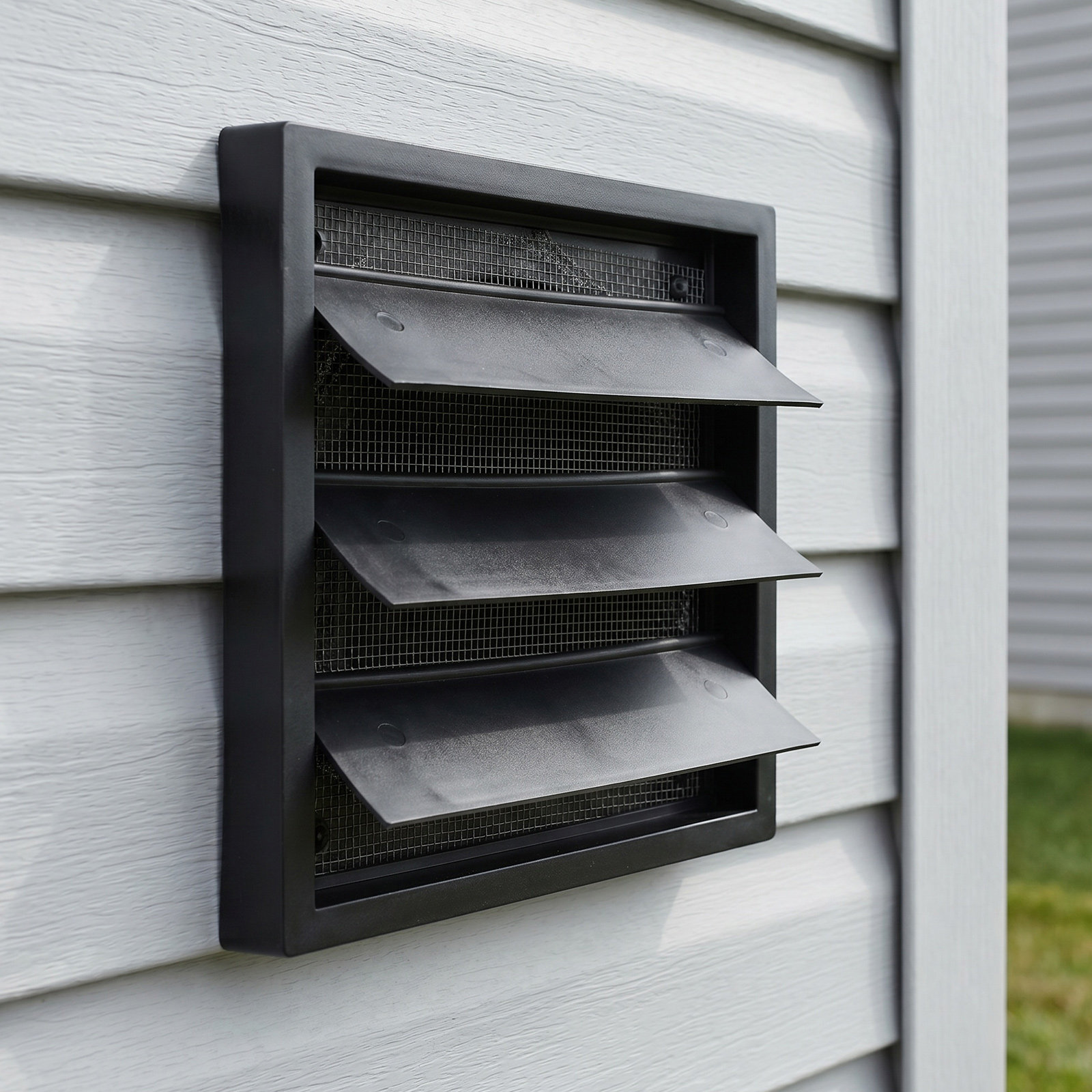 Louvered Grille Vent Cover ABS - Home Bathroom Vent Fans review and price