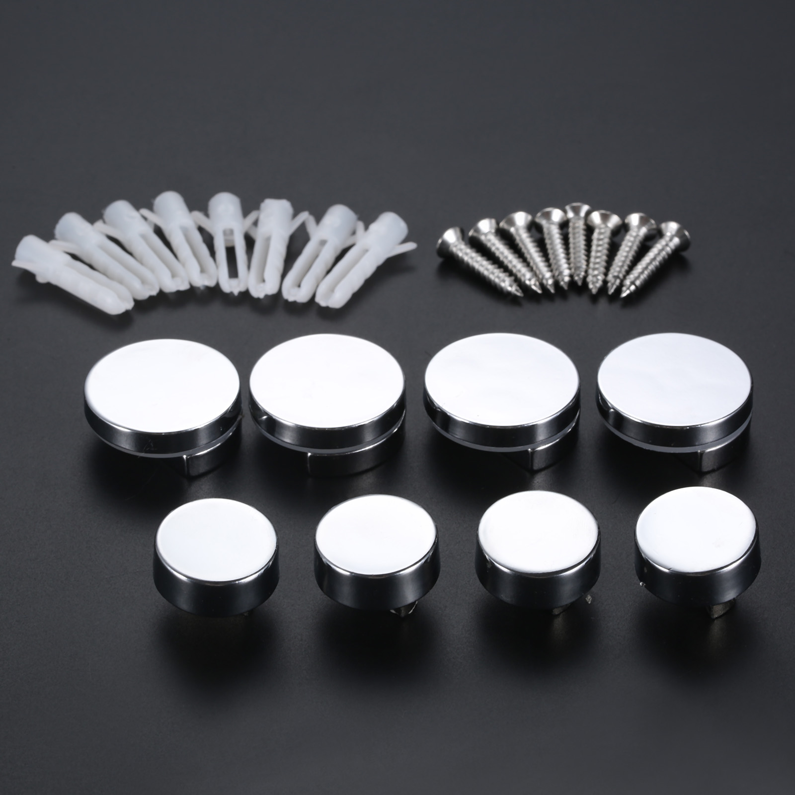 4pcs 20/27mm Round Glass Clamp - Home Hardware Bathroom Mirrors review and price