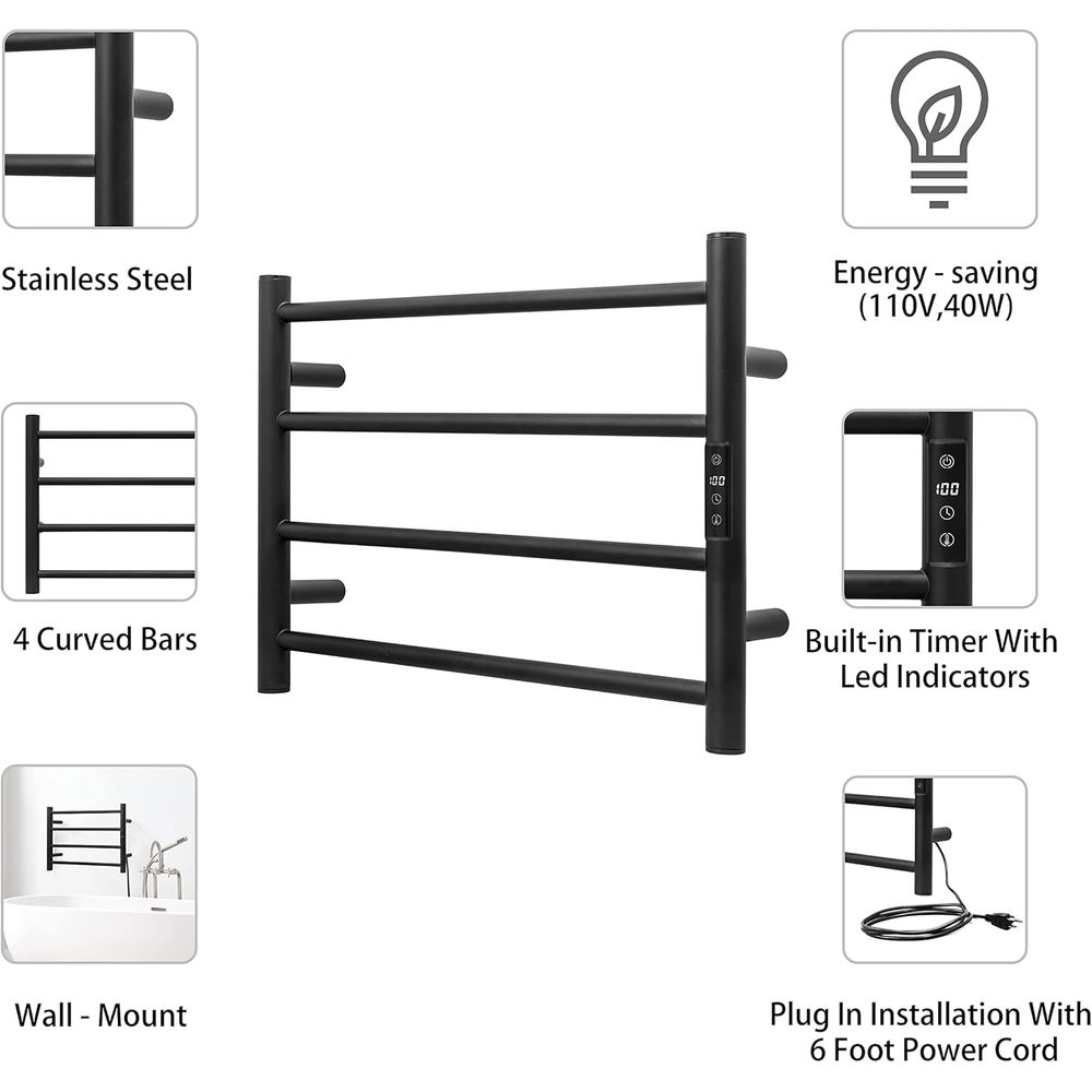 KEG Smart WiFi Towel Warmer Wa - Towel Bar Stainless review and price