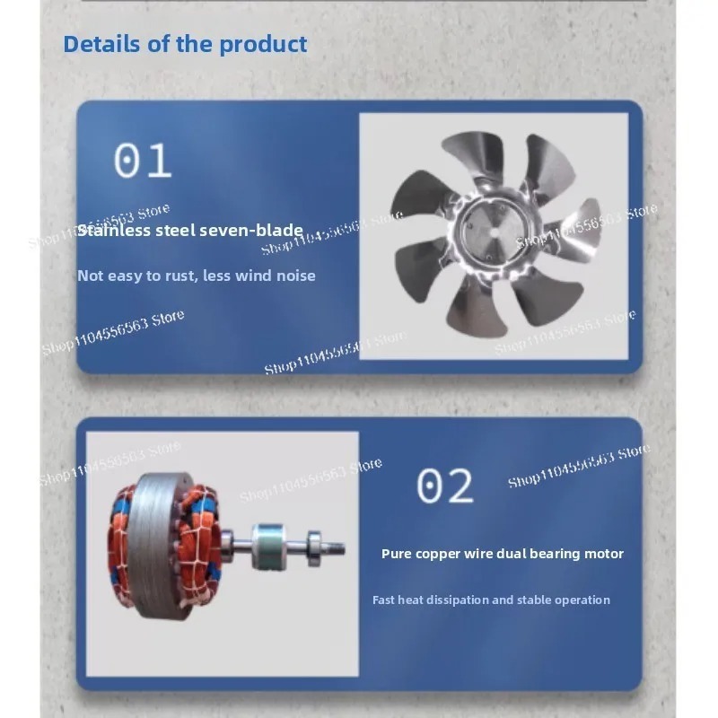 6 7 8 Inch Stainless Steel Kit - Home Bathroom Exhaust Fan review and price